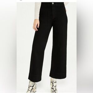 Ann Taylor Wide Crop Black Jeans. Size 12